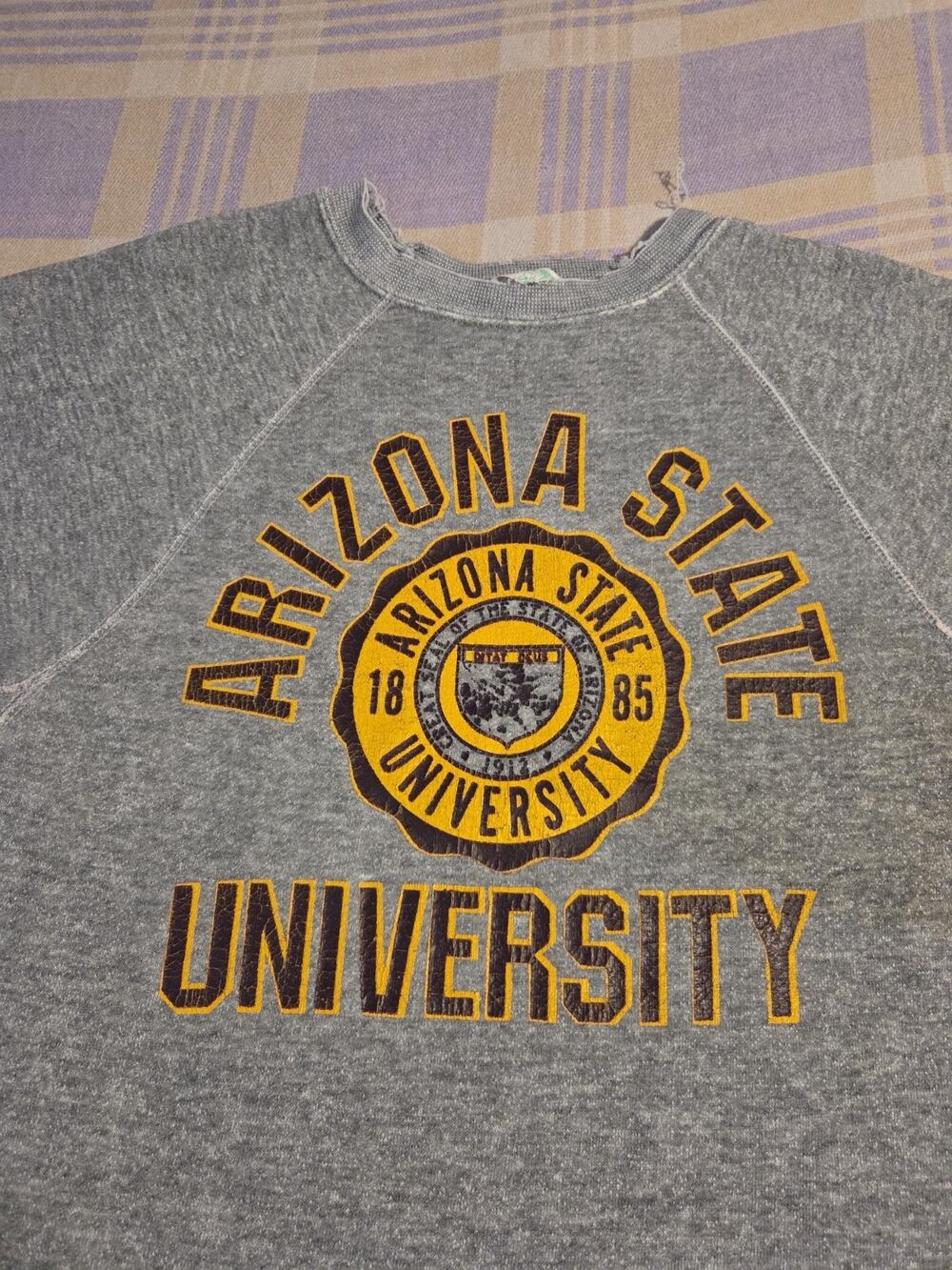 Vintage 70s Crewneck Sweatshirt Arizona State University College Heavyweight 80s